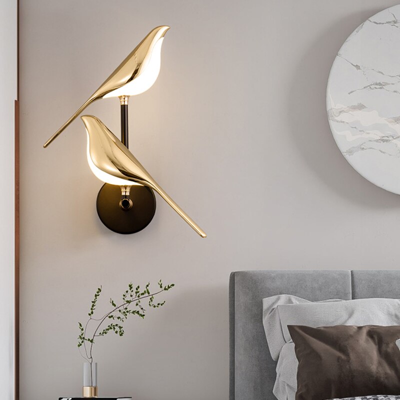 GlowFeather – Modern LED Bird Wall Lamp