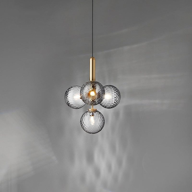 CrystalGlow – Lámpara Colgante Moderna de Vidrio y Aluminio