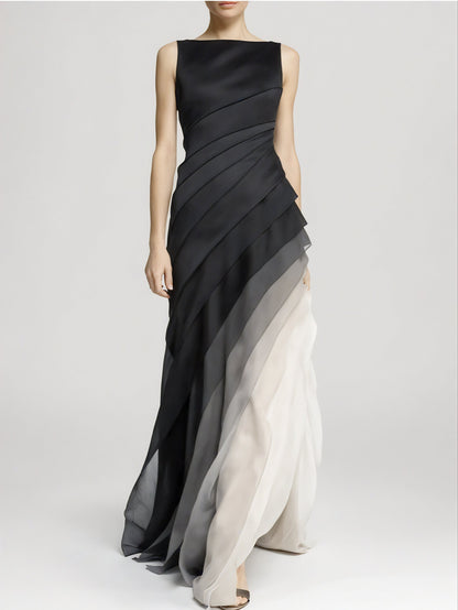 Variant image for Layered Ombre Maxi Dress for Women - Elegant, Airy Design for Summer & Cocktails-1