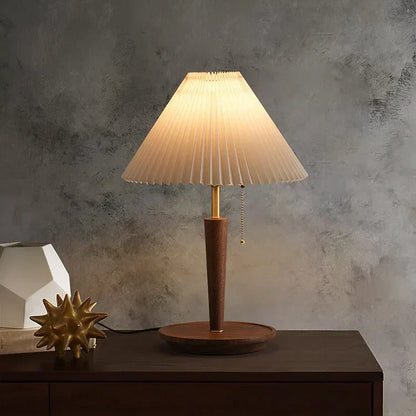 GlowTimber - Classic Wooden Plissé Lamp