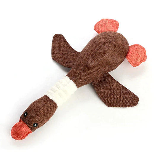 Durable Interactive Duck Pet Toy – Tough Dog Chew Toy for Safe Play and Endless Fun, 12 Inches Long-1
