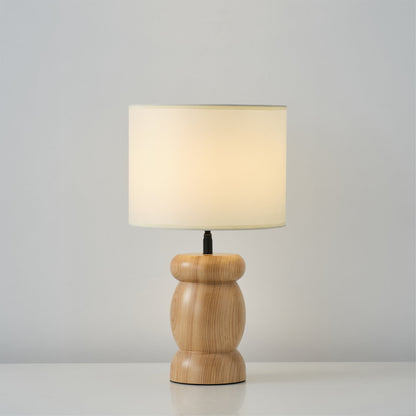 RockwoodGlow - Table Lamp with Unique Stone-Shaped Wooden Base