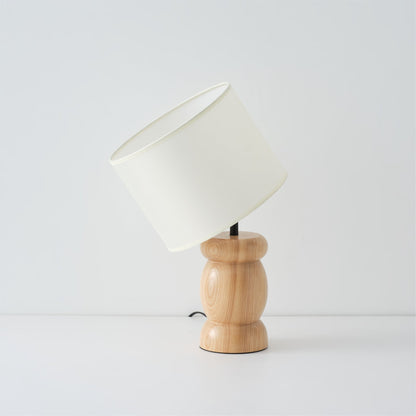 RockwoodGlow - Table Lamp with Unique Stone-Shaped Wooden Base