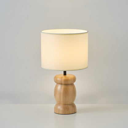 RockwoodGlow - Table Lamp with Unique Stone-Shaped Wooden Base