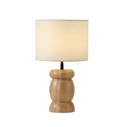 RockwoodGlow - Table Lamp with Unique Stone-Shaped Wooden Base