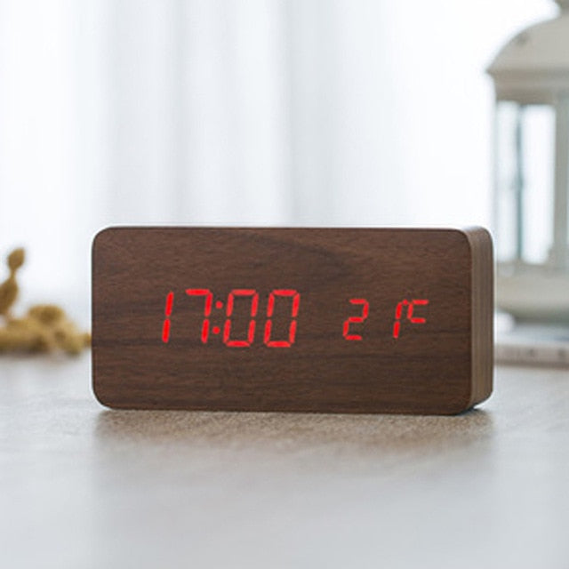 Variant image for Minimalistic Digital LED Alarm Clock with Voice Control – Sleek Design and Clear Display for Effortless Mornings-9