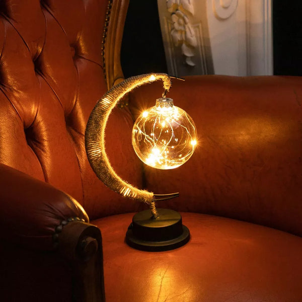 GlowLuna - Warm Glass Lunar Lamp
