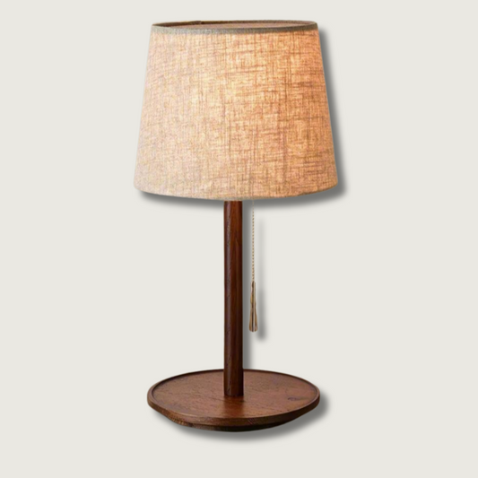NobleGlow - Walnut & Textile Desk Lamp