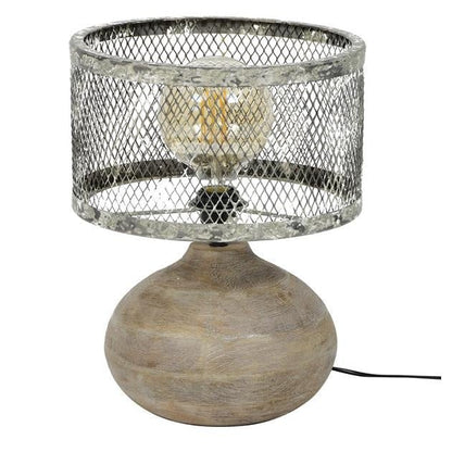 BernadetteLamp - Chic Metal and Wood Table Lamp