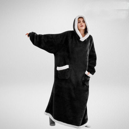 CozyHug – Oversized Hoodie Blanket with Fleece Lining