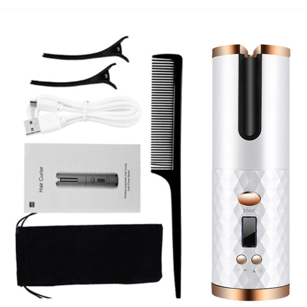 Variant image for Cordless Auto Hair Curler - Tourmaline Ceramic Barrel for Effortless Curls-2